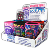 WHOLESALE RHINESTONE CAN COOLER 6 PIECES PER DISPLAY 26471