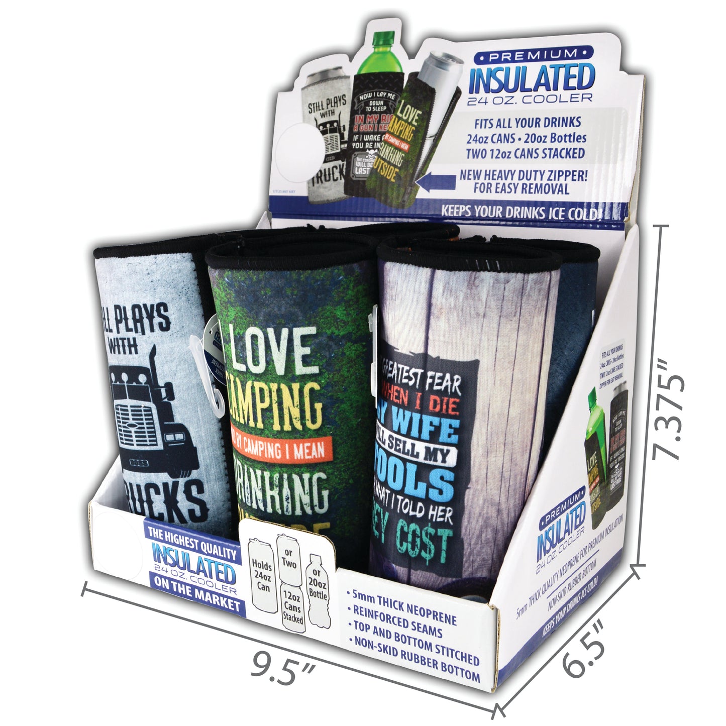 ITEM NUMBER 026584 HIGHWAY 24OZ CAN COOLER A 6 PIECES PER DISPLAY