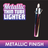 Thin Metallic Tube Lighter- 12 Pieces Per Retail Ready Display 26642