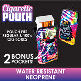Neoprene Cigarette Pouch with Pocket- 8 Pieces Per Retail Ready Display 26659