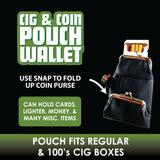 WHOLESALE CIGARETTE POUCH WITH COIN WALLET 6 PIECES PER DISPLAY 27891