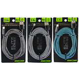 Charging Cable Elite Braided USB to USB-C 6FT- 3 Pieces Per Pack 28171