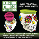 Ceramic Skull Storage Jar- 6 Pieces Per Retail Ready Display 28259