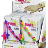 Neon Color Silicone Prayer Bracelet 3 Pack- 12 Pieces Per Retail Ready Display 28429