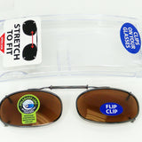 Clip On Flip Up Sunglasses with Case- 2 Pieces Per Pack 28972