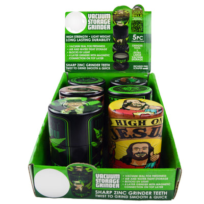 ITEM NUMBER 030029 VACUUM STORAGE GRINDER 6 PIECES PER DISPLAY