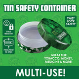 WHOLESALE METAL SAFETY JAR CONTAINER MIX X 12 PIECES PER DISPLAY 30032