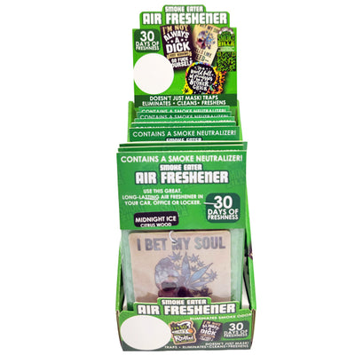 ITEM NUMBER 030035 SMOKE EATER AIR FRESHENER 12 PIECES PER DISPLAY