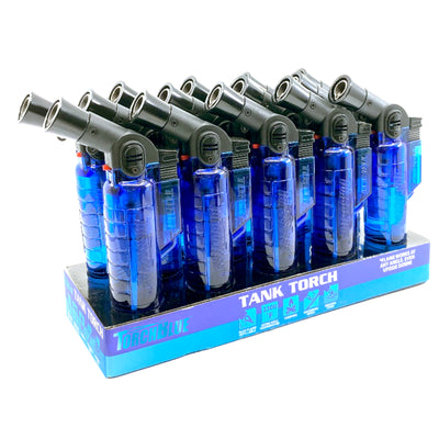 ITEM NUMBER 040322 TORCH BLUE LARGE TANK TORCH XXL 14 PIECES PER DISPLAY