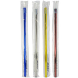 Stainless Steel Metal Straw with Rubber Tip- 50 Pieces Per Retail Ready Display 40345