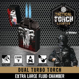 WHOLESALE TACTICAL DUAL TORCH LIGHTER 12 PIECES PER DISPLAY 40967