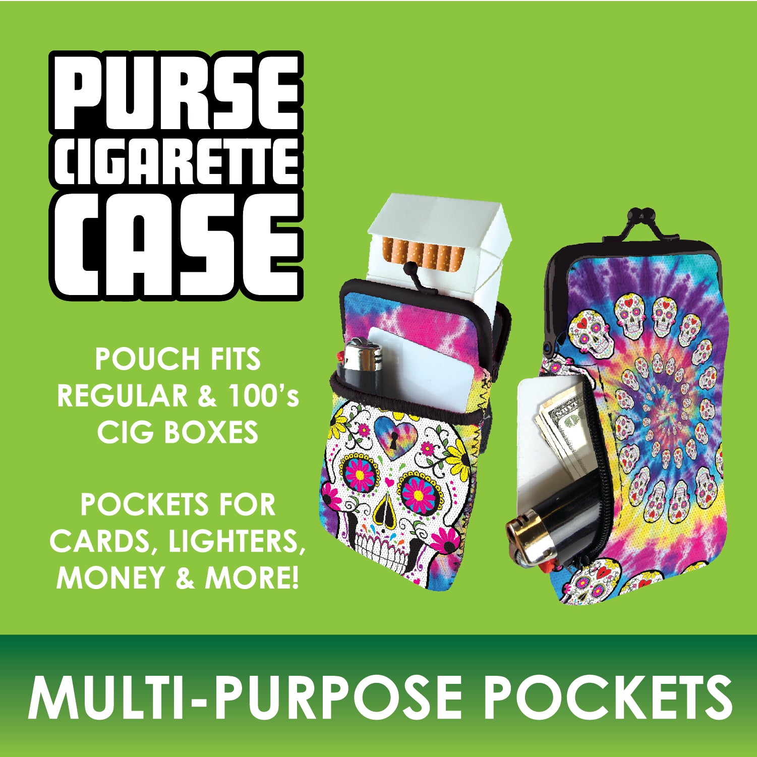 Cigarette Case for Women 100s Tampon Holder Change Purse with Zip Pocket  DOES WINE COUNT AS FRUIT - Walmart.com