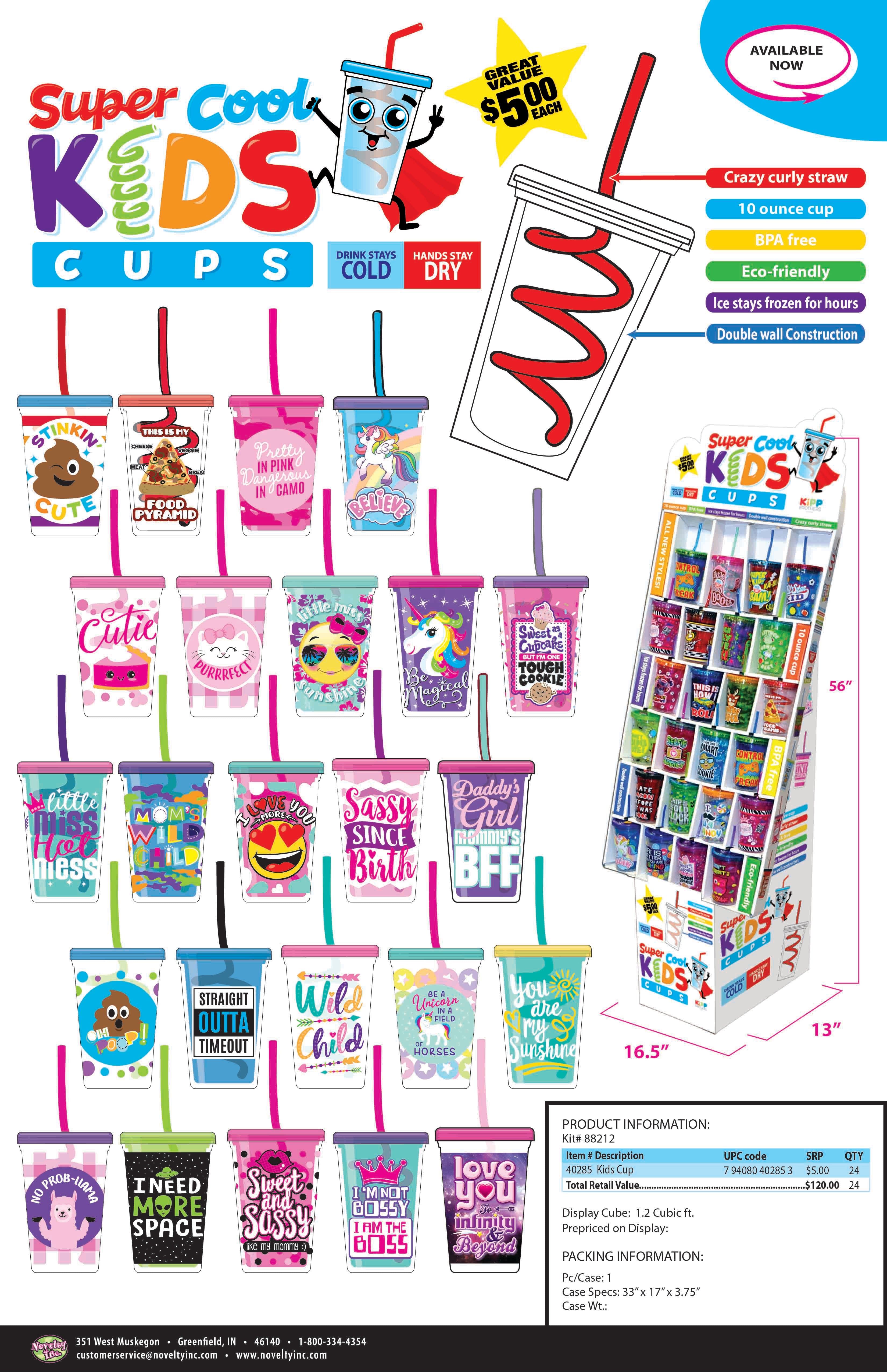 Super Cool Kids Cups Floor Display Ad