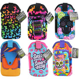 Cell Phone Pouch Neoprene with Pocket- 6 Pieces Per Retail Ready Display 88270