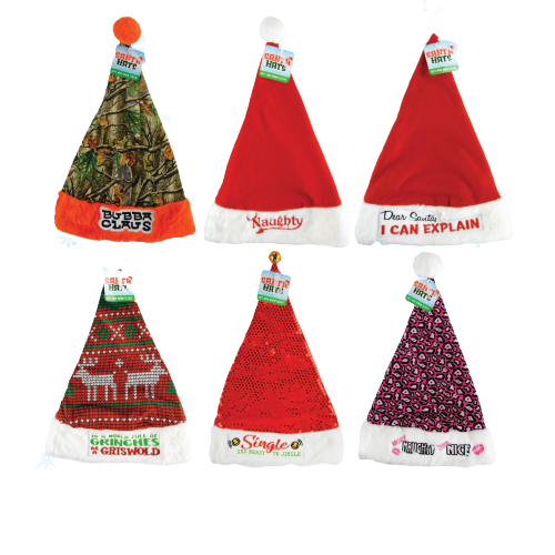 ITEM NUMBER 022652 SANTA WINTER HAT 6 PIECES PER DISPLAY