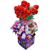 Valentine's Day Rose Plush Assortment Floor Display - 48 Pieces Per Retail Ready Display 88348