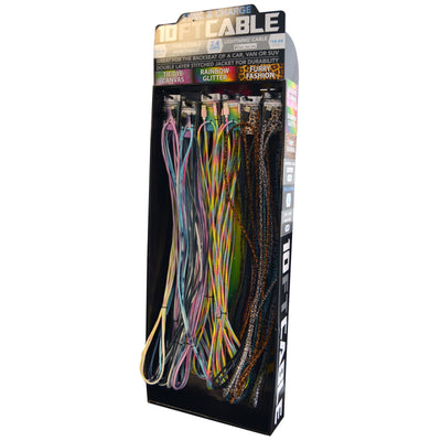 ITEM NUMBER 088376 10FT CABLE VARIETY FLOOR DISPLAY 38 PIECES PER DISPLAY
