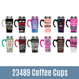 WHOLESALE PRINTED COFFEE MUGS FLOOR DISPLAY 24 PIECES PER DISPLAY 88415