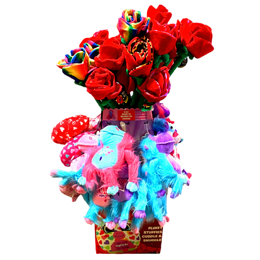 ITEM NUMBER 088429 PLUSH ROSE FLOOR DISPLAY 50 PIECES PER DISPLAY