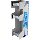 Merchandising Fixture- Corrugated Torch Blue 3 Tier Lighter Countertop Display ONLY 973040