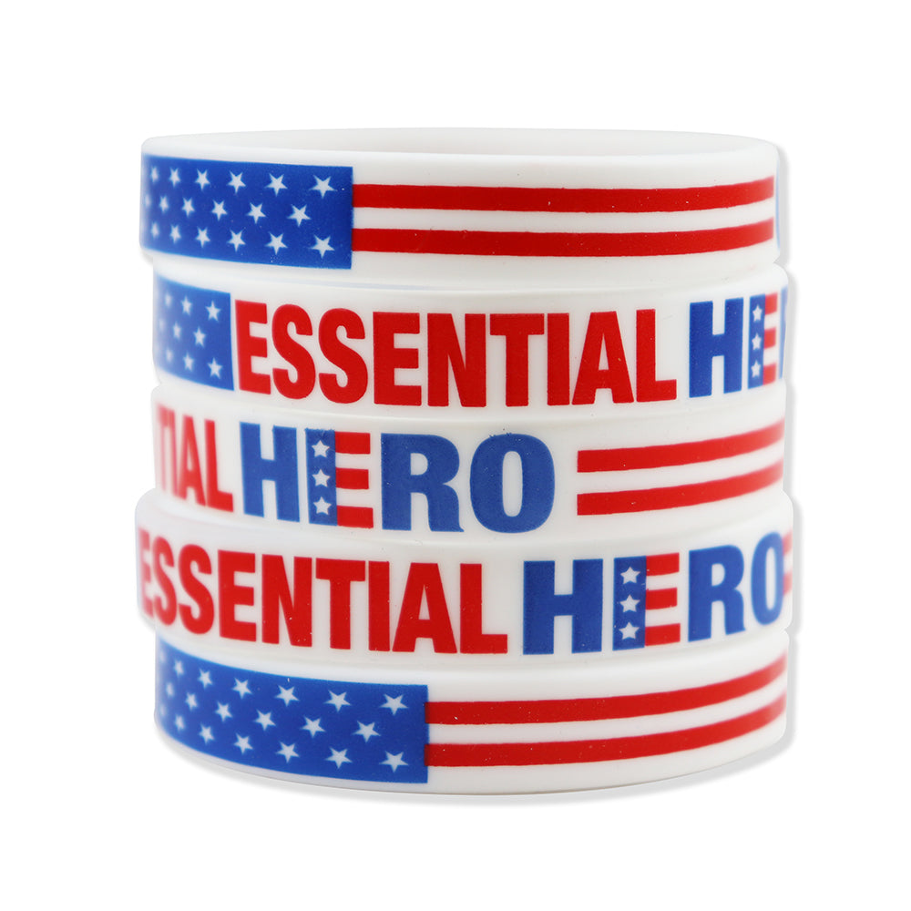 ITEM NUMBER KP4172 ESSENTIAL HERO SILICONE WRISTBAND 24 PIECES PER DISPLAY