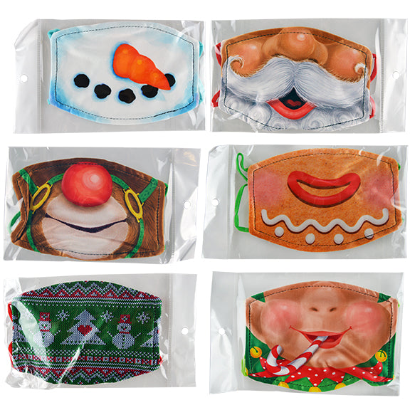 ITEM NUMBER KP4181 CHILD POLYESTER MASK CHRISTMAS 24 PIECES PER DISPLAY