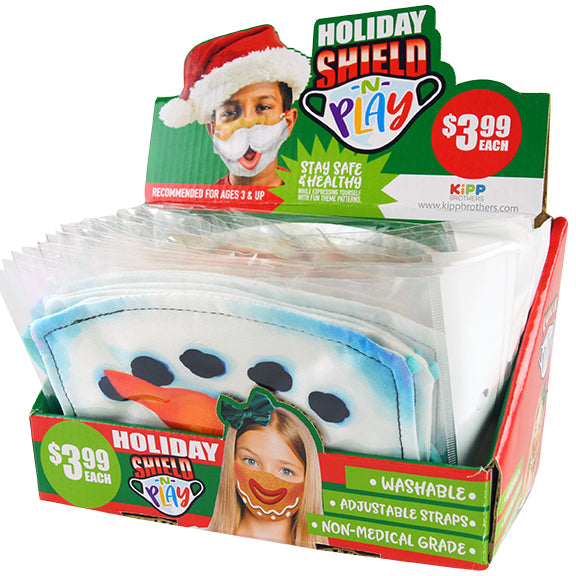ITEM NUMBER KP4181 CHILD POLYESTER MASK CHRISTMAS 24 PIECES PER DISPLAY