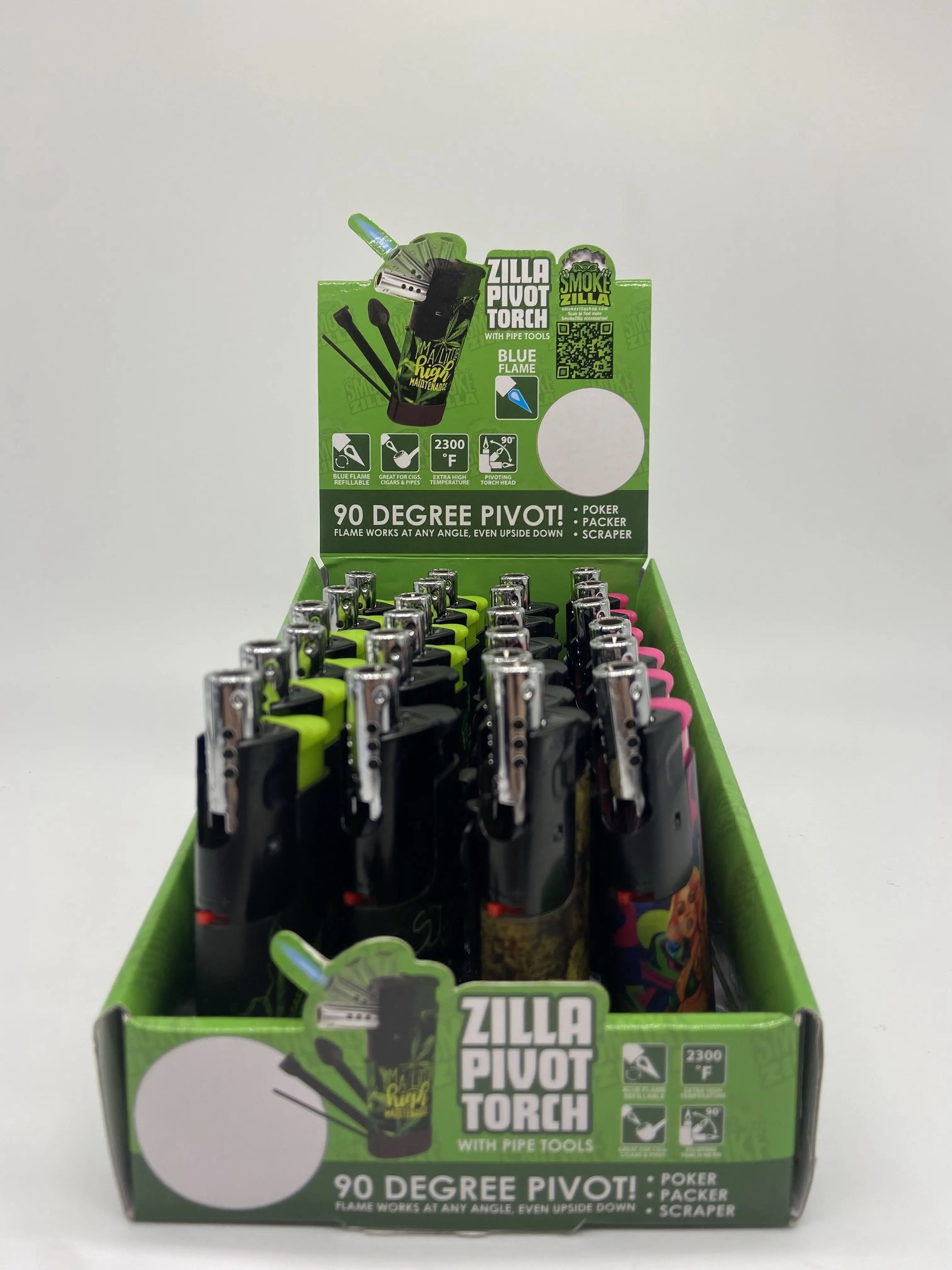 Pivot Torch Lighter with Tools - 24 Pieces Per Retail Ready Display 30 ...