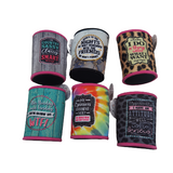 Neoprene Rhinestone Can & Bottle Cooler Coozie- 6 Per Retail Ready Display 23133