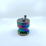 Metal 4 Piece Rainbow Grinder with Crank - 6 Pieces Per Retail Ready Display 22703