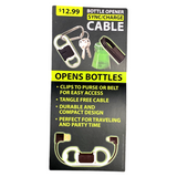 WHOLESALE 8IN BOTTLE OPENER CABLE VARIETY KIT 6 PIECES PER DISPLAY 87814