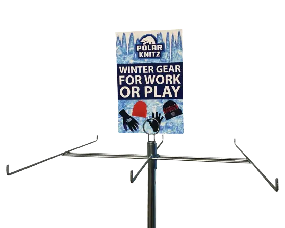 Header Fixture Sign Merchandising Fixture - Polar Gear Winter Hat and Glove Header Sign ...