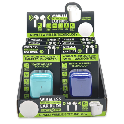 ITEM NUMBER 023635 WIRELESS EARBUDS 6 PIECES PER DISPLAY