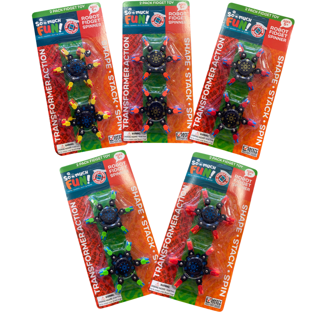 ITEM NUMBER 023023 MICRO ROBOT SPINNER 2 PACK 12 PIECES PER PACK