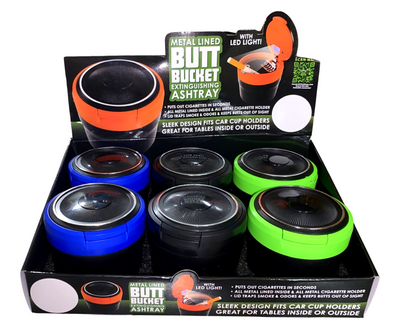 ITEM NUMBER 022594 METAL LINED BUTT BUCKET 6 PIECES PER DISPLAY