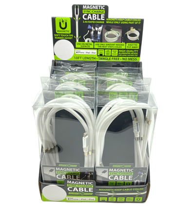 ITEM NUMBER 088414 10FT MAGNETIC CABLE VARIETY 6 PIECES PER PACK