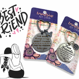 Keychain Friendship Heart Shape- 12 Pieces Per Retail Ready Display