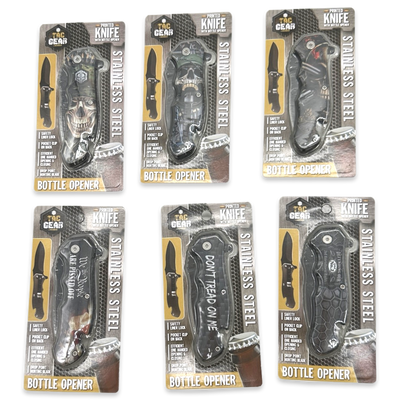 ITEM NUMBER 023369 BOTTLE OPENER KNIFE 6 PIECES PER DISPLAY