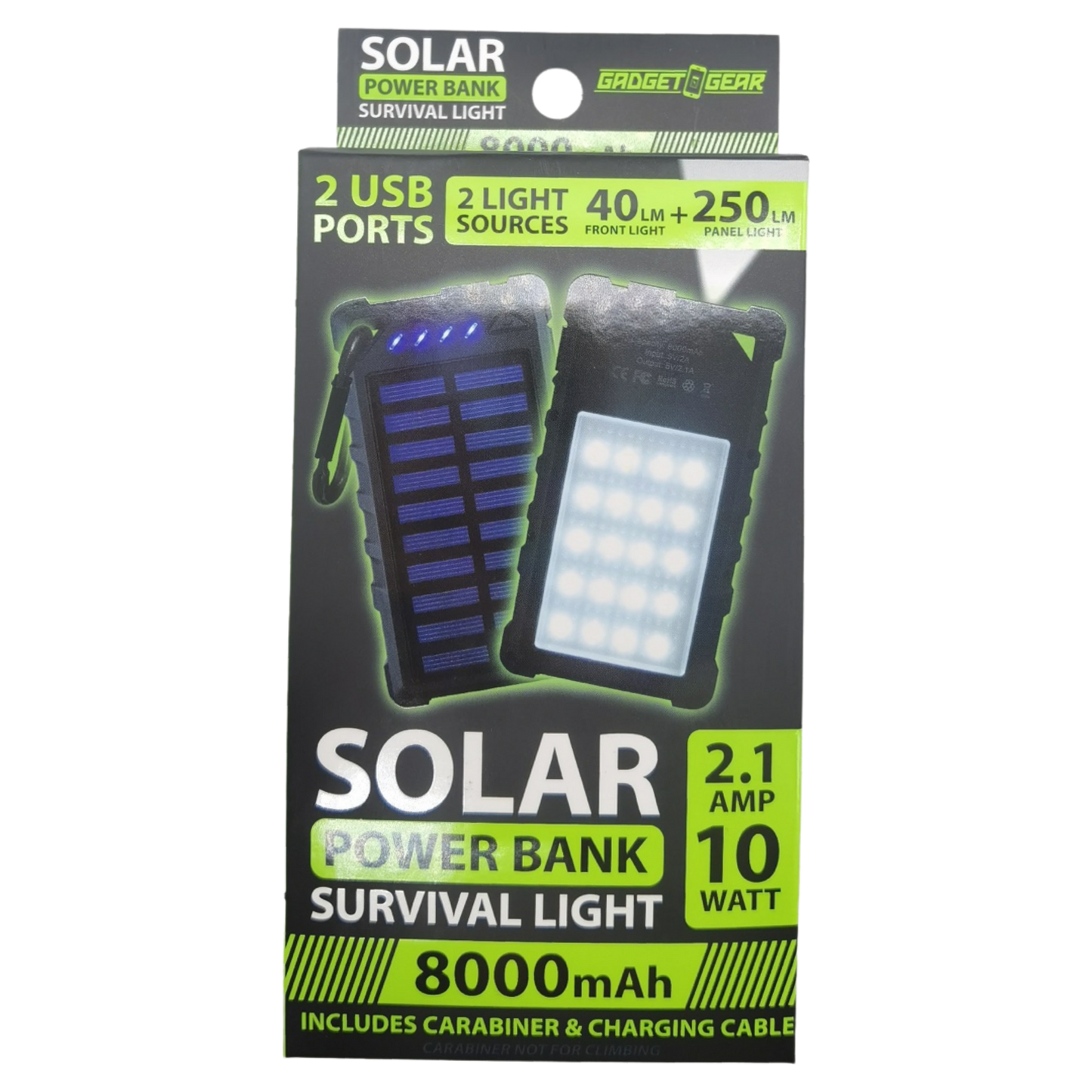 ITEM NUMBER 023517 LED SOLAR POWER BANK 4 PIECES PER DISPLAY